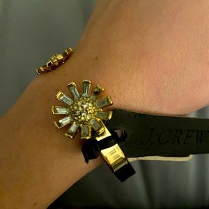 J Crew flower gold bracelet!